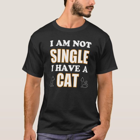 猫を飼って独身のいない Tシャツ (正面)