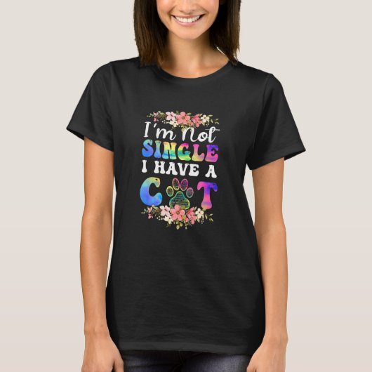 猫を飼って独身のいない Tシャツ (正面)