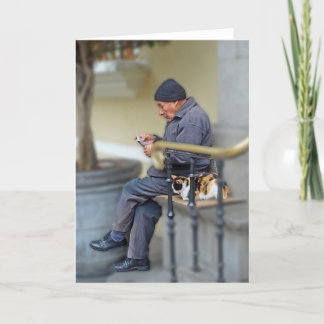 『猫を飼っ読た男』 カード