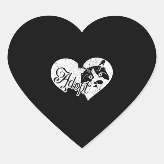 猫を養子にする ハートシール (正面)