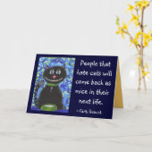 猫を…憎む人々 -挨拶状 カード (黄色い花)