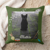 猫アクセサリー写真フレーム クッション (ブランケット)