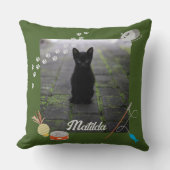 猫アクセサリー写真フレーム クッション (正面)