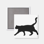 猫アニマルのシルエット家庭の猫ネコ マグネット (正面/裏面)