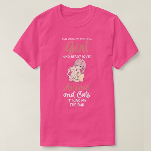 猫アニメ Tシャツ (デザイン正面)