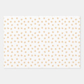 猫アースカラーズポーパターンかわいい女の子 ラッピングペーパーシート (正面2)