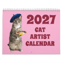 猫アーティストカレンダー 2027年 楽しい