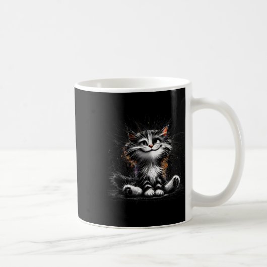 猫アートの面白さ コーヒーマグカップ (右)