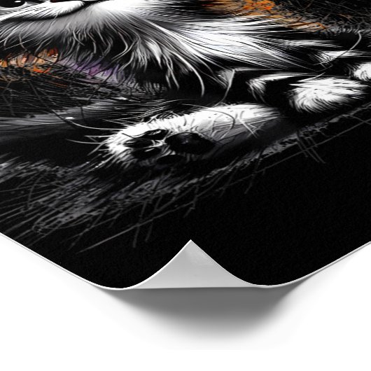 猫アートの面白さ ポスター (角)