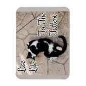 猫アートを満喫やる気を起こさせるする生き方 マグネット (縦)