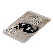 猫アートを満喫やる気を起こさせるする生き方 マグネット (左側)