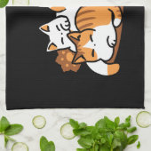 猫アートリラックス- 「レイズ・ファー・日」猫好き向け キッチンタオル (折り畳み)