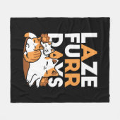 猫アートリラックス- 「レイズ・ファー・日」猫好き向け フリースブランケット (正面(横))