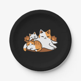 猫アートリラックス- 「レイズ・ファー・日」猫好き向け ペーパープレート