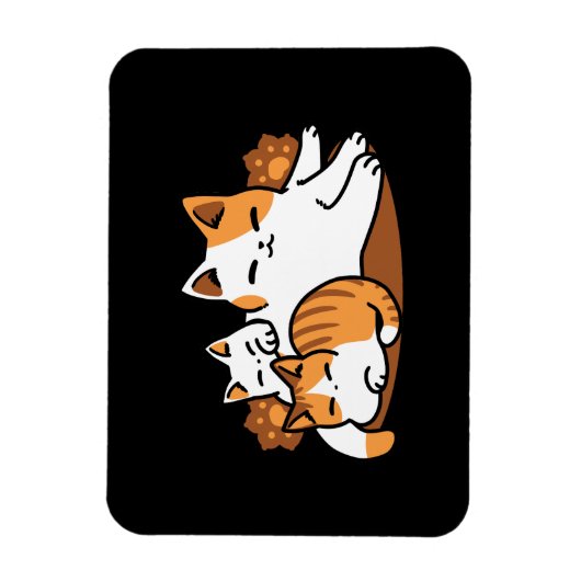 猫アートリラックス- 「レイズ・ファー・日」猫好き向け マグネット (縦)