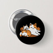 猫アートリラックス- 「レイズ・ファー・日」猫好き向け 缶バッジ (正面&裏面)