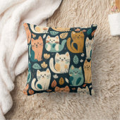 猫アート柄かわいい クッション (ブランケット)
