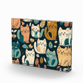 猫アート柄かわいい フォトブロック (右)