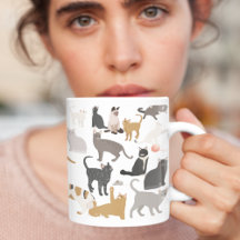 猫アート猫ママかパパパーソナライズされたモノグラムかわいい