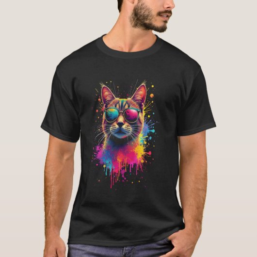 猫アート Tシャツ (正面)