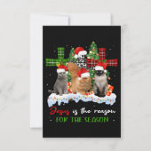 猫イエスがクリスマスの醜い季節の理由 サンキューカード (正面)