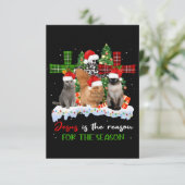 猫イエスがクリスマスの醜い季節の理由 サンキューカード (スタンド正面)