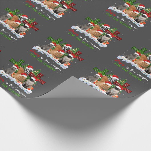 猫イエスがクリスマスの醜い季節の理由 ラッピングペーパー (角)