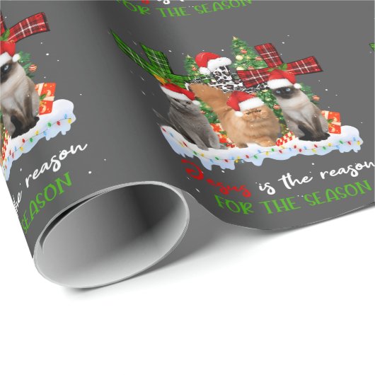 猫イエスがクリスマスの醜い季節の理由 ラッピングペーパー (ロールコーナー)