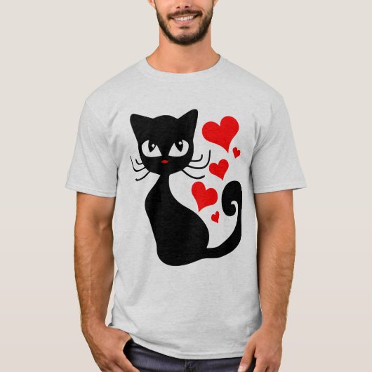 猫イメージメンズベーシックTシャツ Tシャツ (正面)