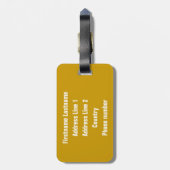 猫イラストレーションカスタムラゲッジタグ ラゲッジタグ (裏面縦)