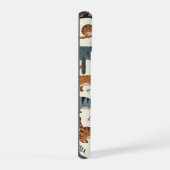 猫イラストレーション付き携帯電話ケース iPhone 15ケース (右側面)