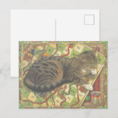 猫イラストレーション葉書 ポストカード (正面/裏面)
