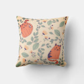 猫イラストレーション装飾用クッション クッション (裏面)