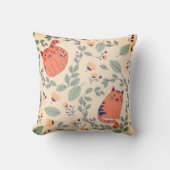 猫イラストレーション装飾用クッション クッション (正面)