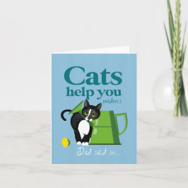 猫イラストレーション「猫救済はお前より…」 カード