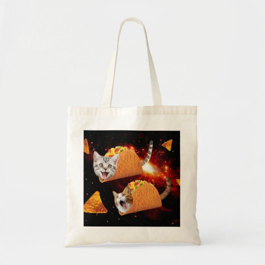 猫インサイド宇宙タコス トートバッグ (正面)