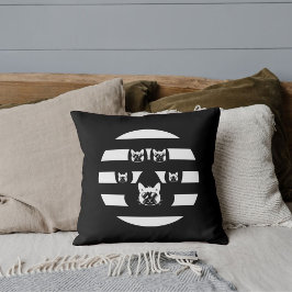 猫インサングラスサンセットサンセットポーズホワイトブラック クッション