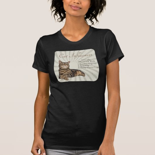猫インフルエンサー大好きすぎ Tシャツ (正面)