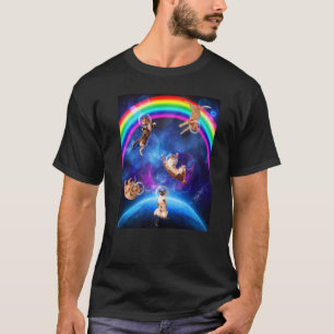 猫イン宇宙キットンアウター銀河系猫2 Tシャツ