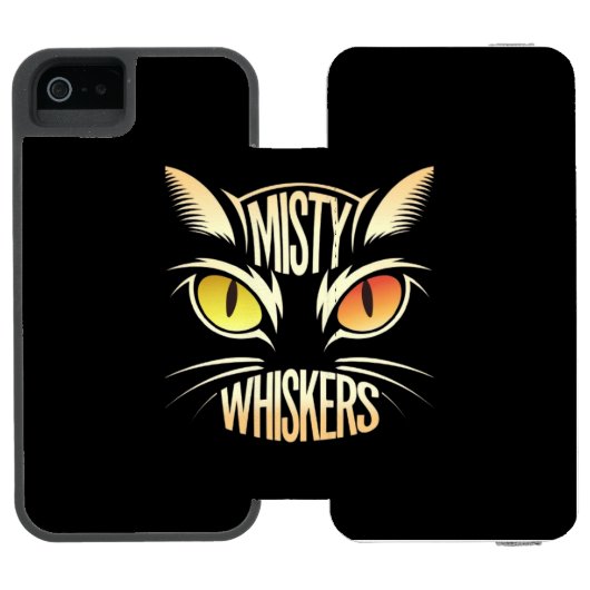 猫エレガントひげ INCIPIO iPhoneウォレットケース (フォリオ Open)