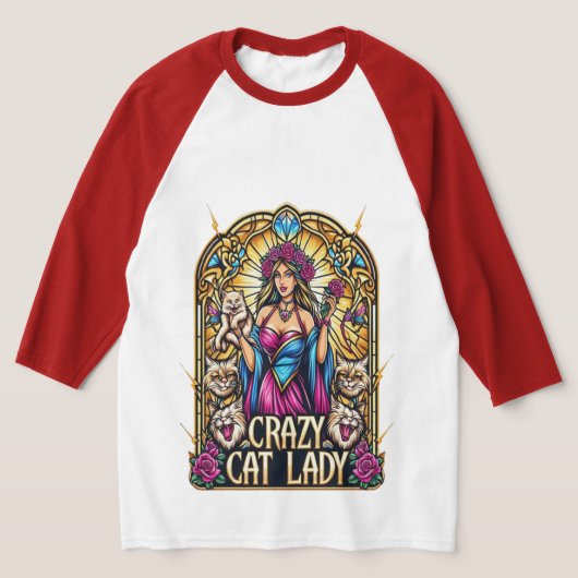 猫エレガントを抱いた女性 Tシャツ (レイダウン)