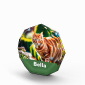 猫エレガントオーナメントのペット写真 フォトブロック (右)