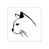 猫エレガントスタンプのシルエット ラバースタンプ (インプリント)