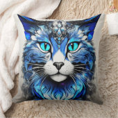 猫エレガントデザイン クッション (ブランケット)