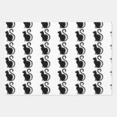 猫エレガント包み紙 ラッピングペーパーシート (正面)