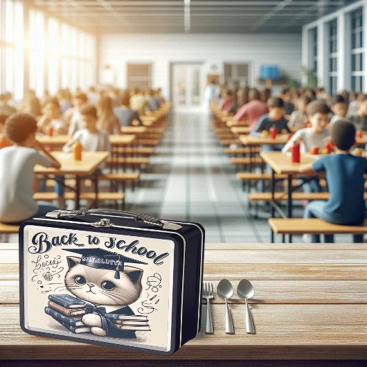 猫エレガント弁当箱 メタルランチボックス