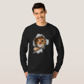 猫オレンジ猫ひき布キッテン Tシャツ (正面フル)