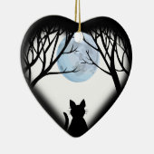 猫オーナメントパーソナライズされた猫デコレーションギフト セラミックオーナメント (右)
