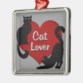 猫オーナメント猫好きの装飾とギフト メタルオーナメント (左)
