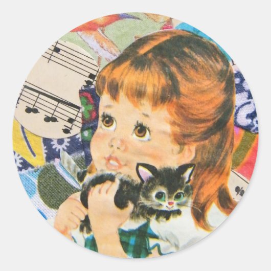 猫オーナーの祈りの言葉 ラウンドシール (正面)